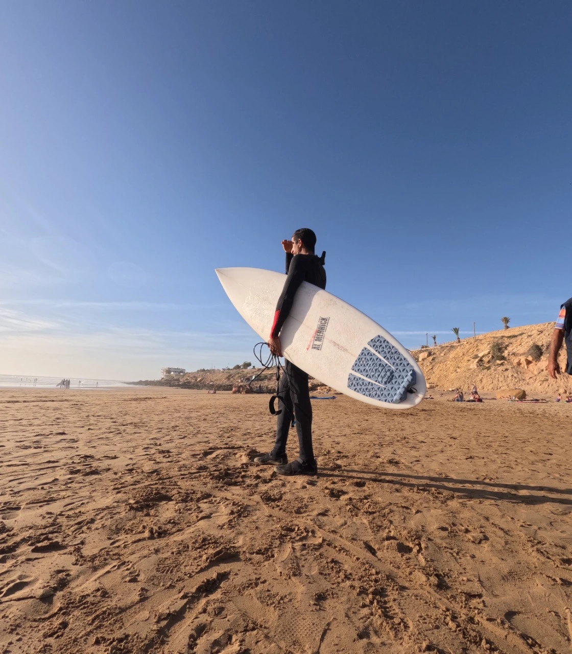 Getting ready to make a surf lesson